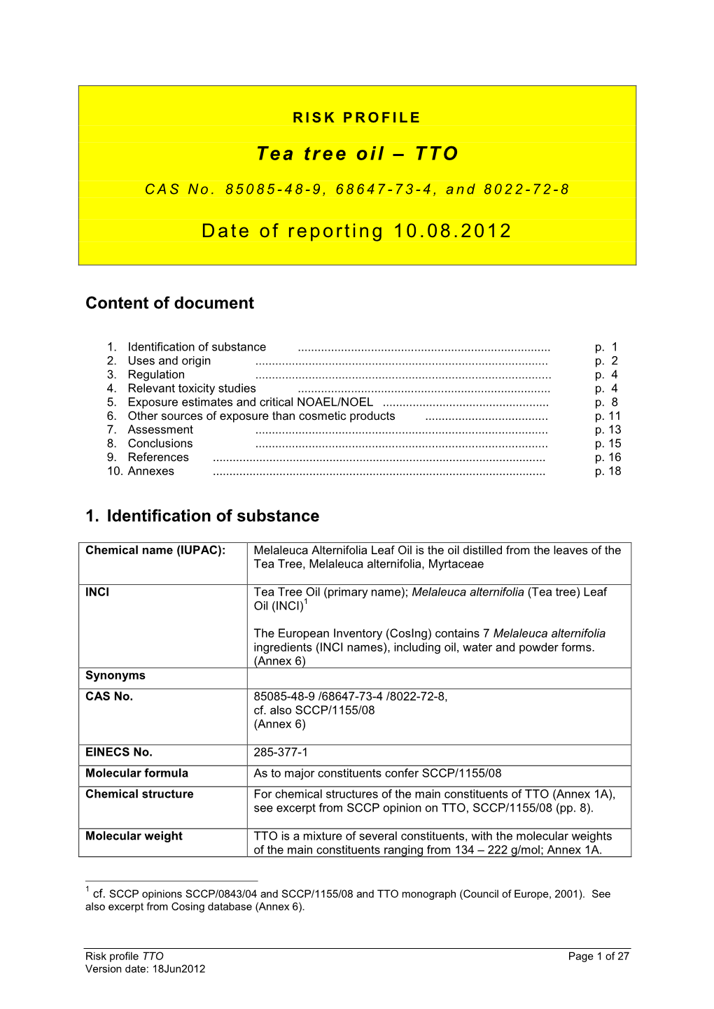 Risk Profile