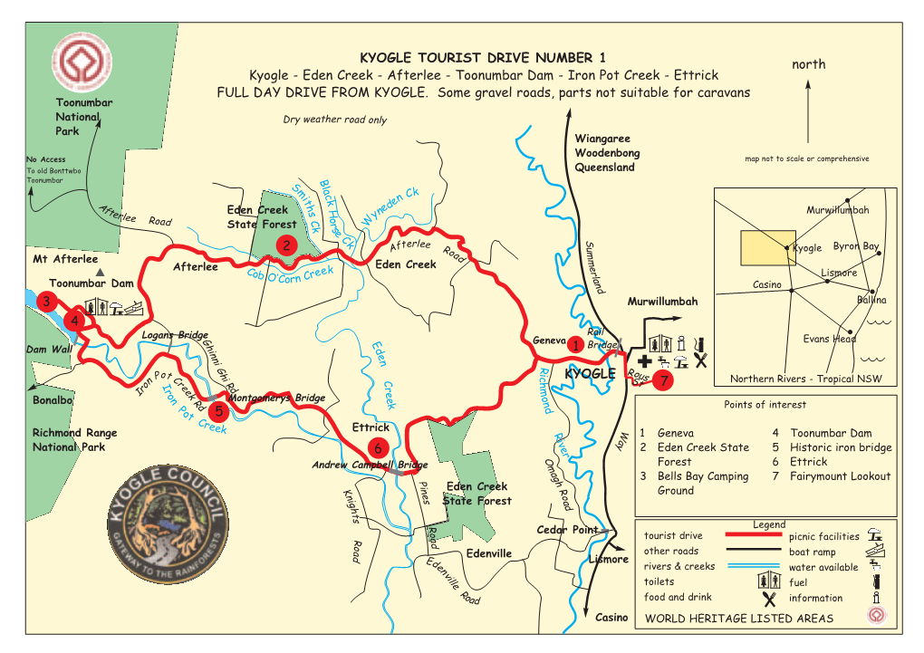 KYOGLE TOURIST DRIVE NUMBER 1 Kyogle