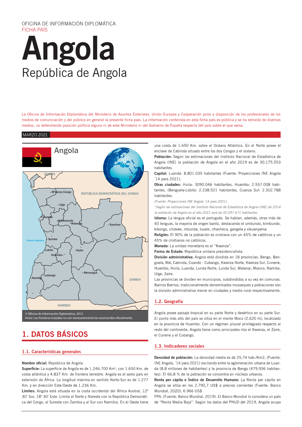 Angola República De Angola