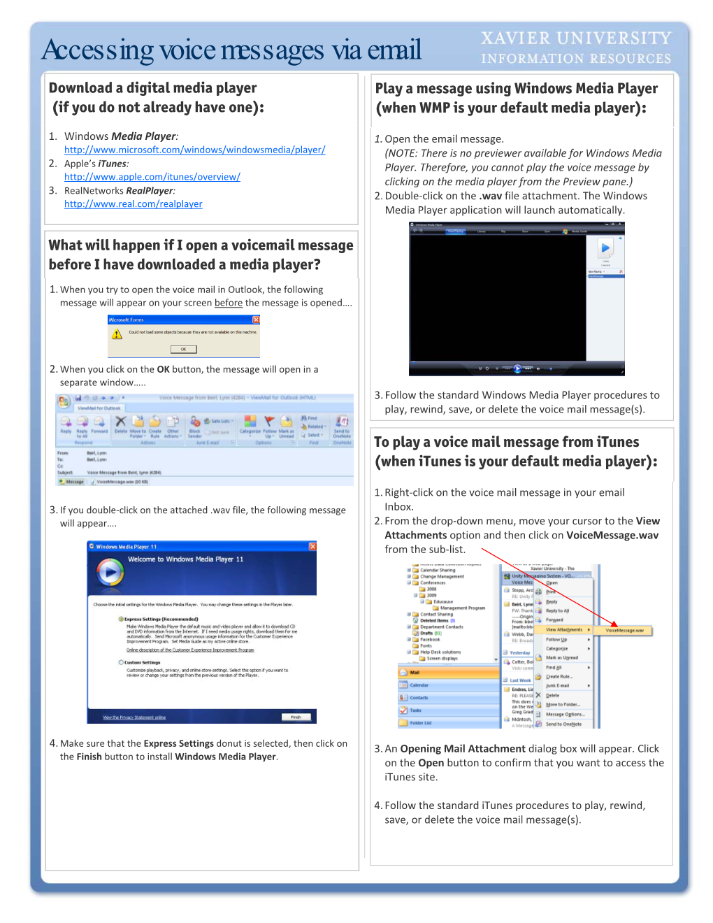 Accessing Voice Messages Via Email