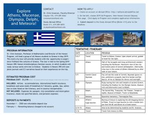 Explore Athens, Mycenae, Olympia, Delphi, and Meteora!