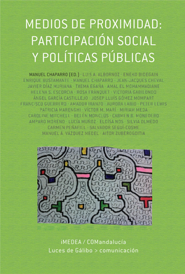 Medios De Proximidad: Participación Social Y Políticas Públicas