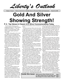April 2005 – Gold and Silver Showing Strength!