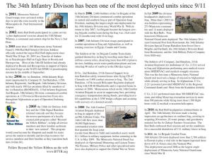 The 34Th Infantry Divison Has Been One of the Most Deployed Units Since 9/11