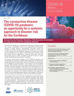 (COVID-19) Pandemic: an Opportunity for a Systemic Approach to Disaster Risk for the Caribbean