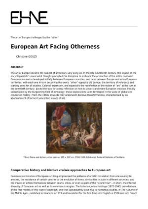 European Art Facing Otherness