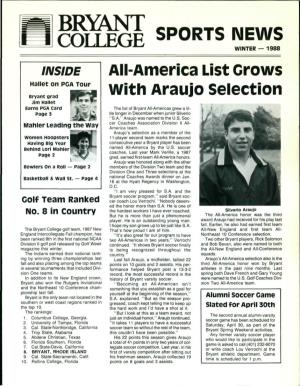 Sports News, Winter 1988