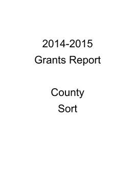 2014-2015 Grants Report County Sort