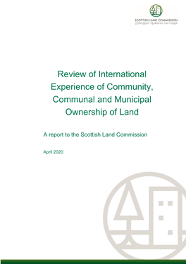 Ownership Review of International Experience of Community