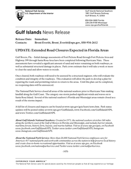 Gulf Islands News Release