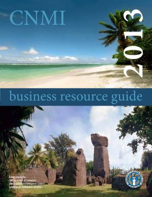 2013 CNMI-SBDC Business Resource Guide