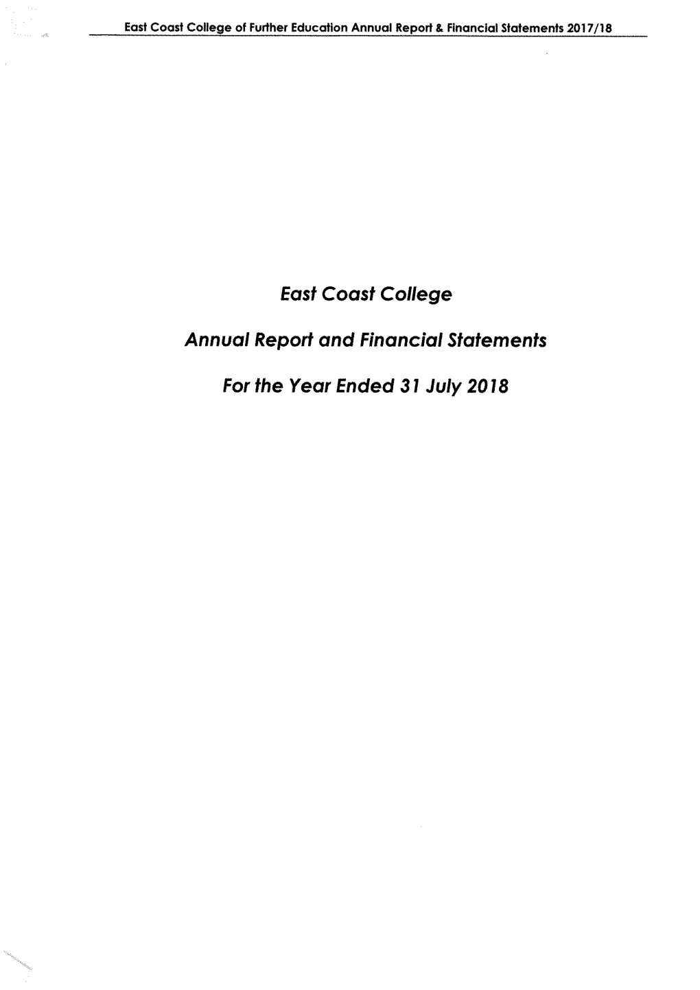 ECC 17 18 Annual Report and Signed Accounts