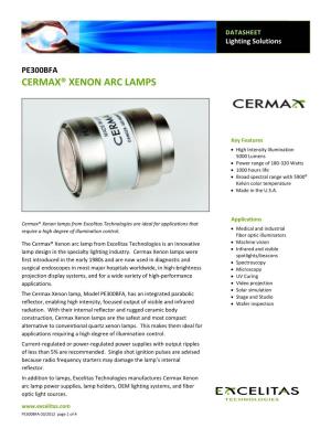 Cermax® Xenon Arc Lamps