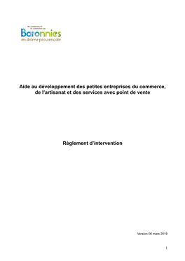 Aide Au Développement Des Petites Entreprises Du Commerce, De L’Artisanat Et Des Services Avec Point De Vente