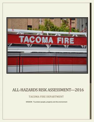 All-Hazards Risk Assessment—2016