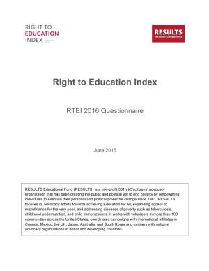 Right to Education Index