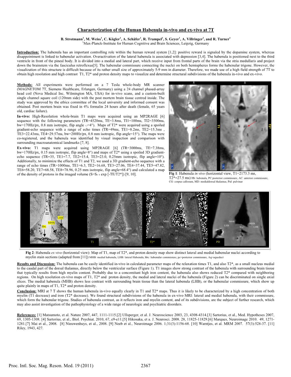 Characterization of the Human Habenula In-Vivo and Ex-Vivo at 7T