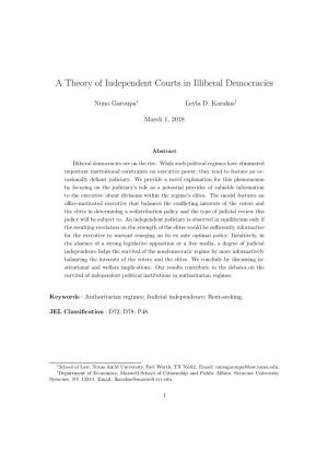 A Theory of Independent Courts in Illiberal Democracies