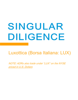 Luxottica (Borsa Italiana: LUX)