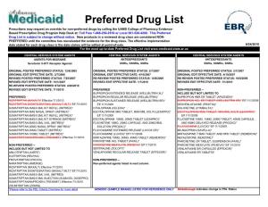 Preferred Drug List