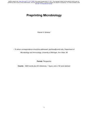 Preprinting Microbiology