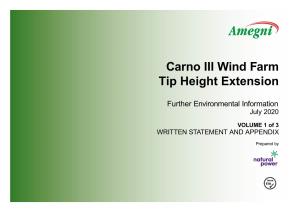 Carno III Wind Farm Tip Height Extension