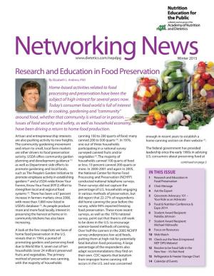 Research and Education in Food Preservation by Elizabeth L