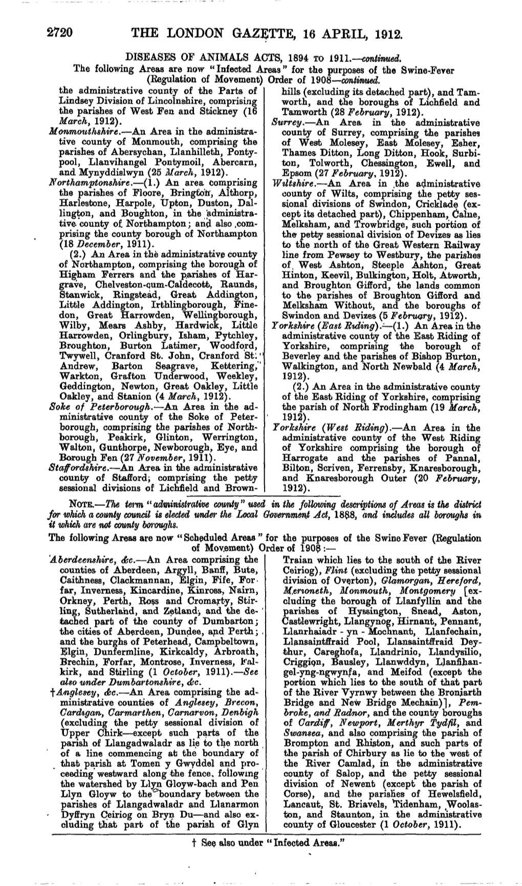 2720 the London Gazette, 16 April, 1912