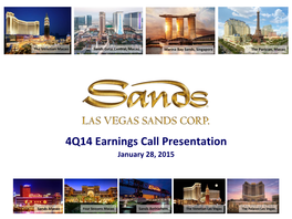 4Q14 Earnings Call Presentation January 28, 2015