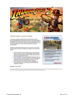 LEGO Indiana Jones 2 Guide