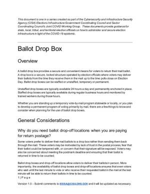Ballot Drop Box Paper