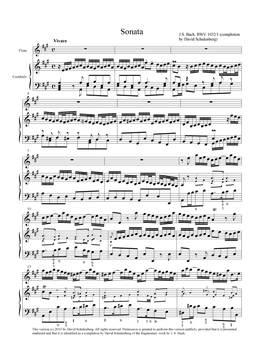 JS Bach's Flute Sonata in a Major, BWV 1032