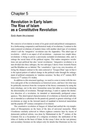 The Rise of Islam As a Constitutive Revolution