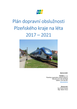 Plán Dopravní Obslužnosti Plzeňského Kraje Na Léta 2017 – 2021