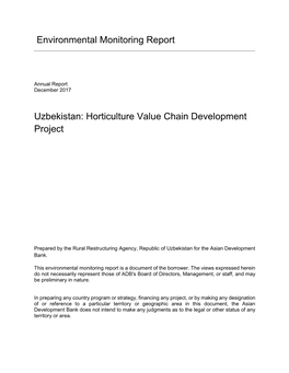 47305-002: Horticulture Value Chain Development Project