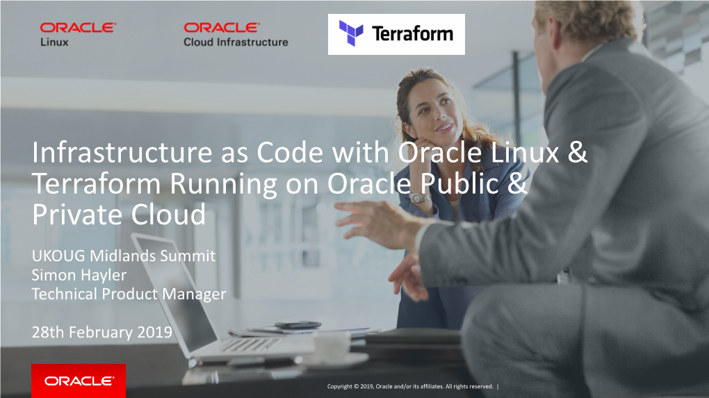 Infrastructure As Code with Oracle Linux & Terraform Running On