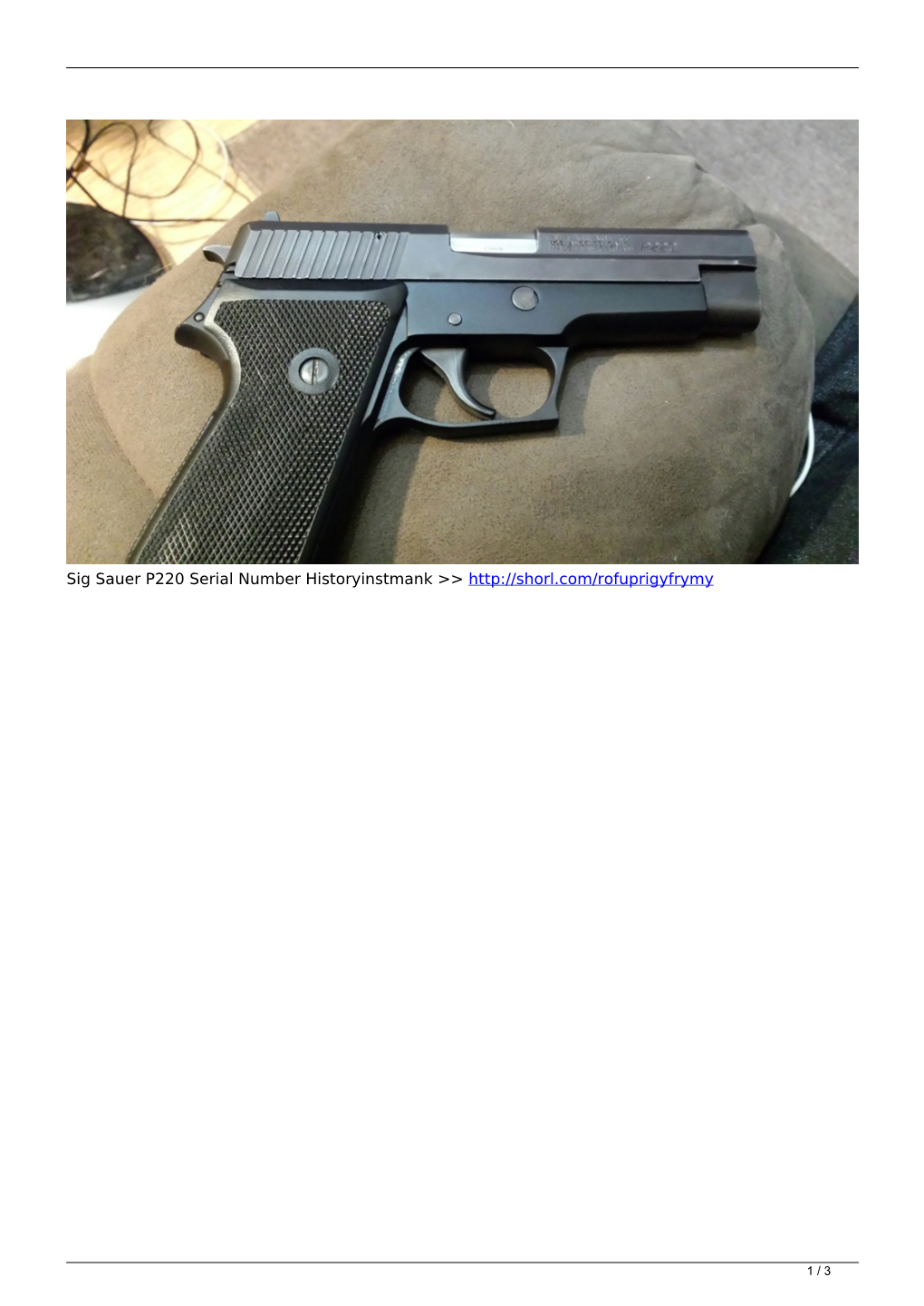 Sig Sauer P220 Serial Number Historyinstmank >>