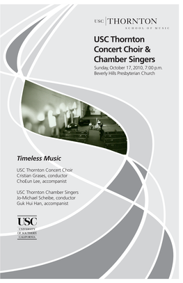 USC Thornton Concert Choir & Chamber Singers