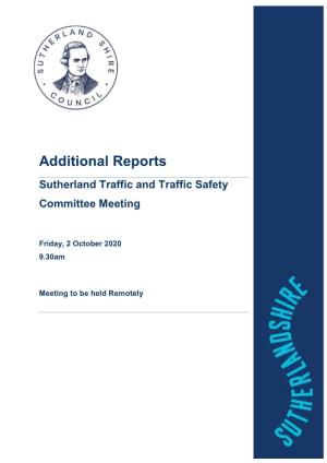 Additional Agenda of Sutherland Traffic and Traffic Safety Committee