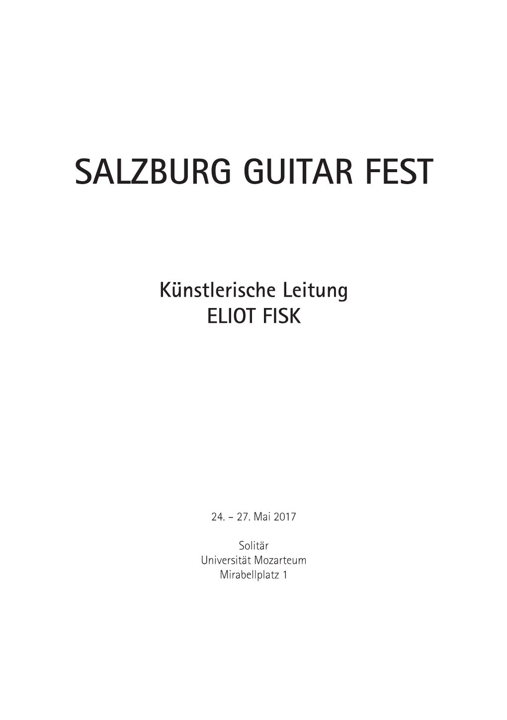 Salzburg Guitar Fest