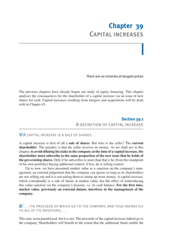 Chapter 39 CAPITAL INCREASES