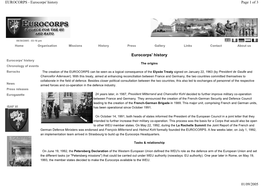 Eurocorps' History Page 1 of 3