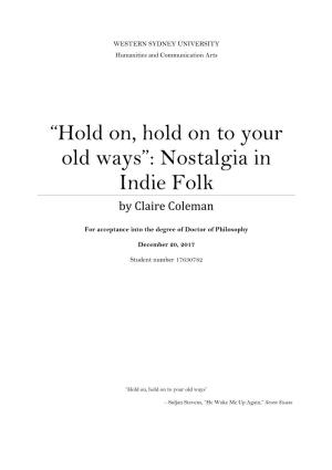 Nostalgia in Indie Folk by Claire Coleman