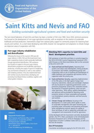 Saint Kitts and Nevis and FAO Building Sustainable Agricultural Systems and Food and Nutrition Security