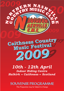 2009 9 2009 Caithnesscountry Musicfestival 2009 SOUVENIR PROGRAMME