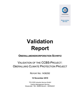 Validation Report