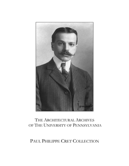 Finding Aid for Architectural Records, 1823-1945 (Bulk 1896-1945), in the Architectural Archives, University of Pennsylvania