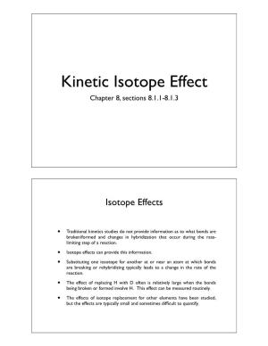 Kinetic Isotope Effect Lecture.Key