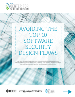 Avoiding the Top 10 Software Security Design Flaws