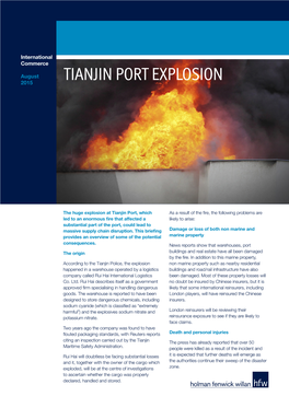 Tianjin Port Explosion 2015